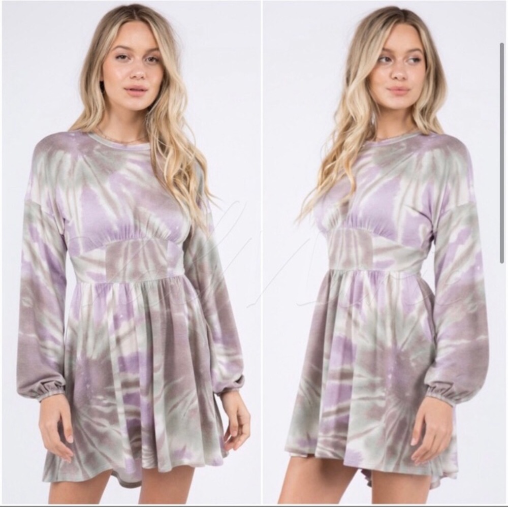 LAST ONE: Stunning women’s tie dye long sleeved comfy dress - Picture 3 of 6